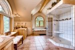 Master bathroom is luxurious